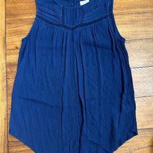 St. John's Bay Navy Textured Sleeveless Top